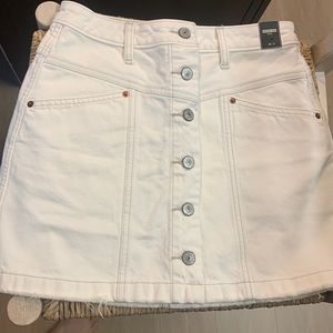 Abercrombie White Denim Skirt